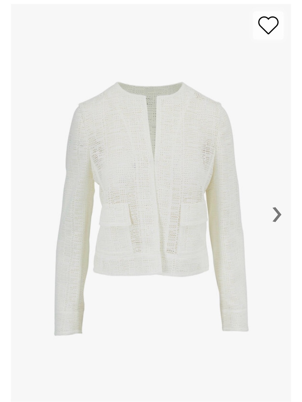 Akris Punto Cream Grid Lace Cropped Jacket